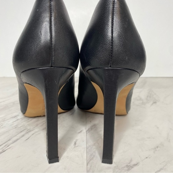 Vince Camuto Setenda Black Leather Pointed Toe Pump 9 1/2 - Picture 4 of 16